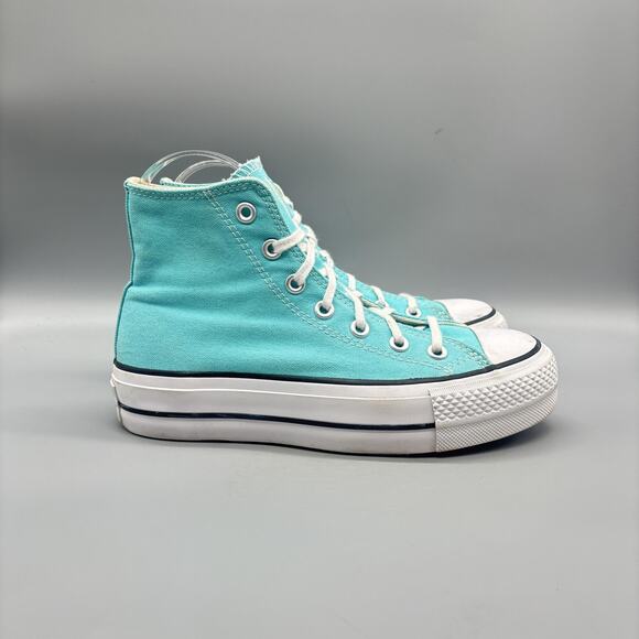Converse Shoes Womens 6.5 Blue Chuck Taylor All Star High Top Platform Sneakers - Picture 1 of 9